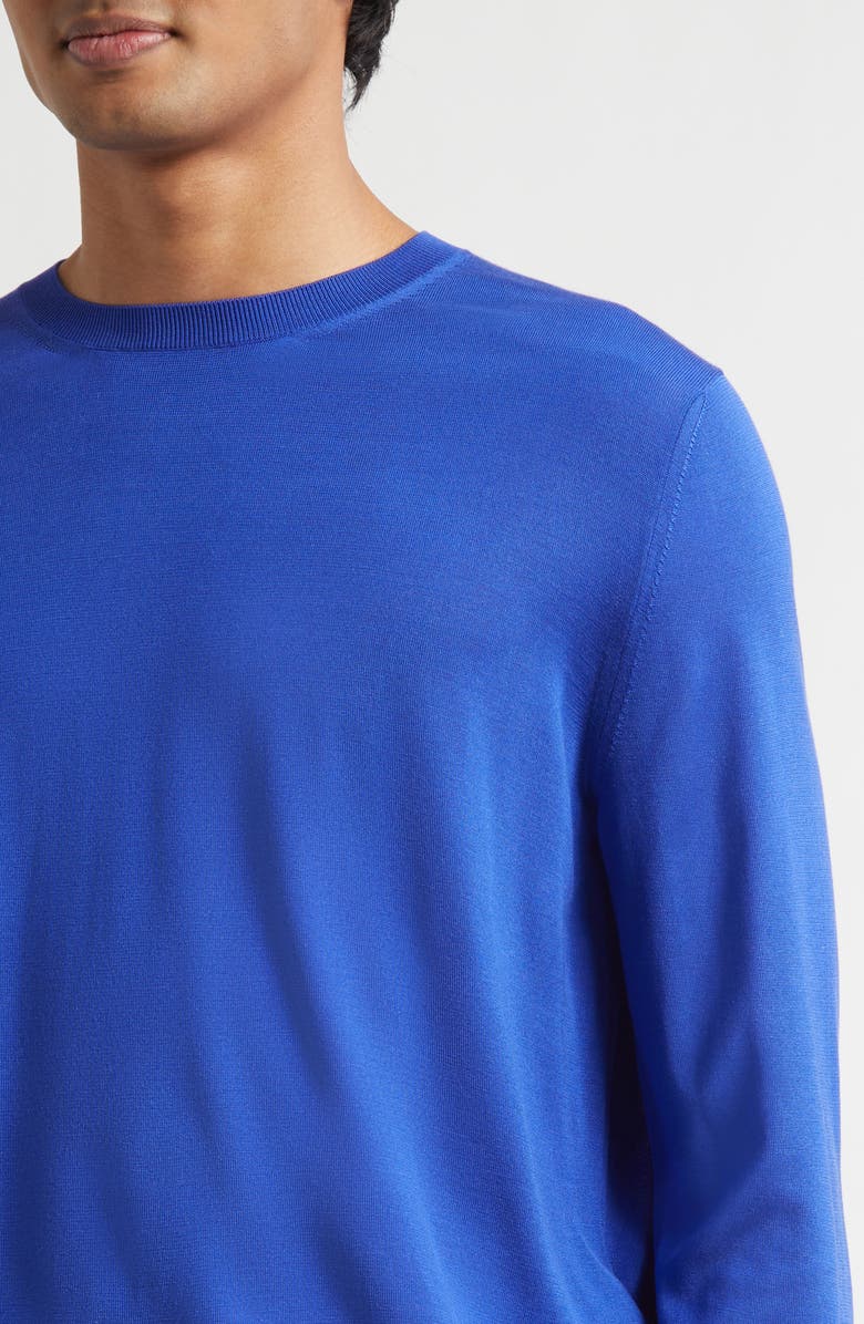 TOM FORD Fluid Silk Crewneck Sweater, Alternate, color, Royal Blue