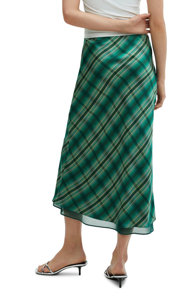 MANGO Plaid Midi Skirt, Alternate, color,