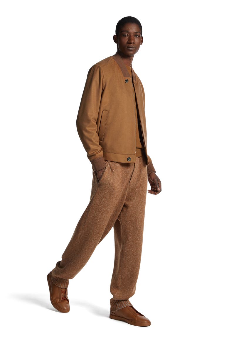 Water Repellent Elements Oasi Cashmere Bomber Jacket, Alternate, color, VICUNA