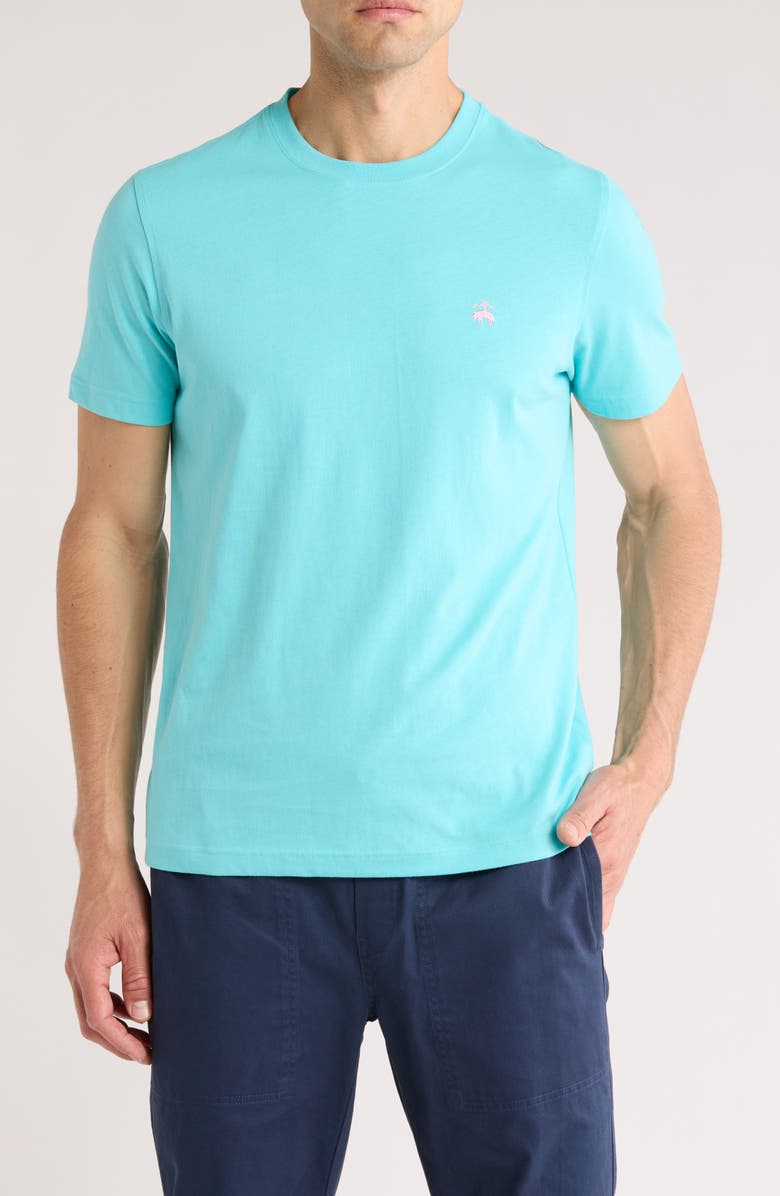 Brooks Brothers Solid Cotton Jersey T-Shirt, Main, color, Bright Blue
