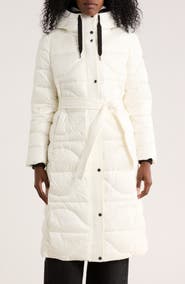 Vince Camuto Belted Maxi Puffer Jacket