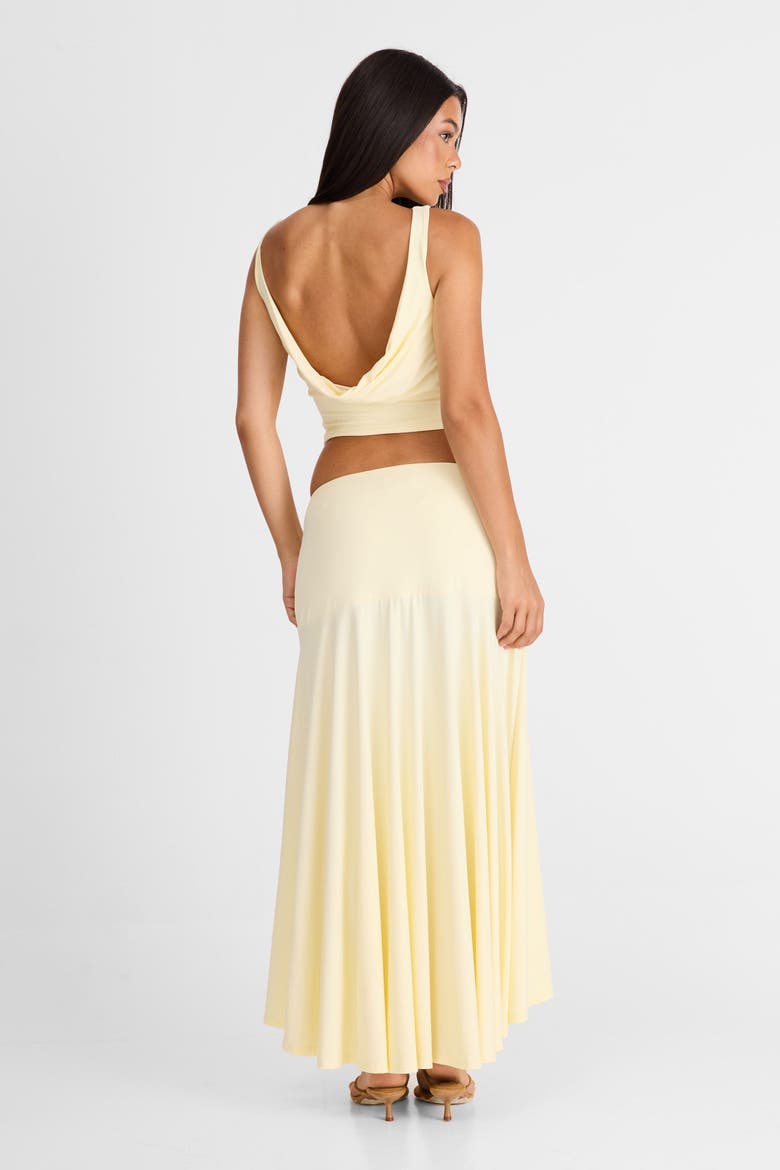 Talia Maxi Skirt, Alternate, color, Butter