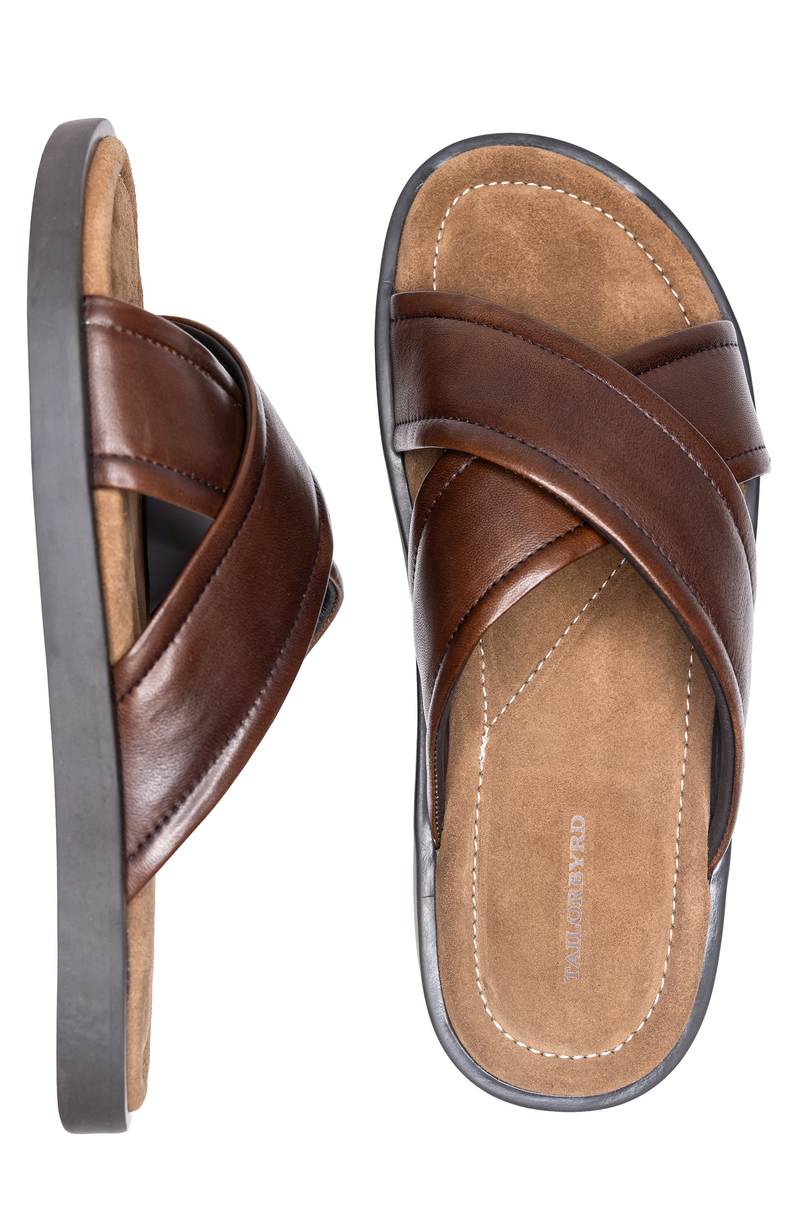 Eastport Slide Sandal, Alternate, color, DARK BROWN