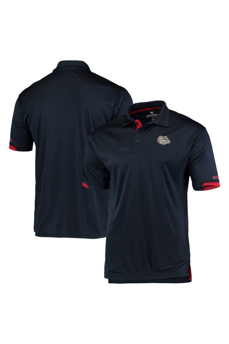 Men's Colosseum Navy Gonzaga Bulldogs Santry Lightweight Polo, Main, color, Navy