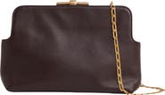Reiss Bethany Leather Frame Clutch