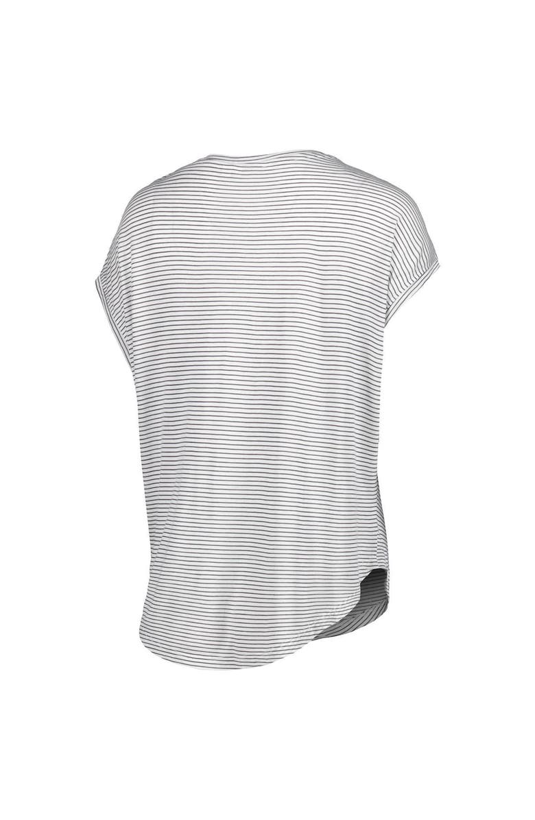 CAMP DAVID Women's White/Charcoal Texas Tech Red Raiders Day Trip Striped Scoop Neck T-Shirt, Alternate, color, 