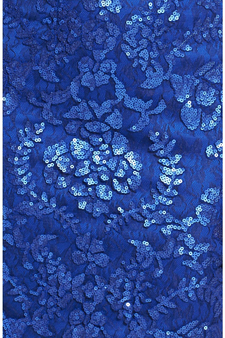 Sequin Illusion Lace Dress, Alternate, color, MYSTIC BLUE