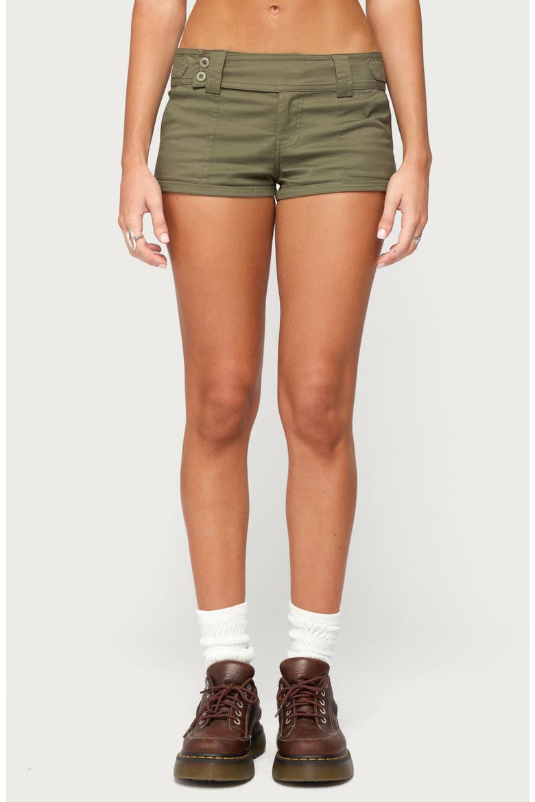 Imogen Utility Micro Shorts, Main, color, OLIVE