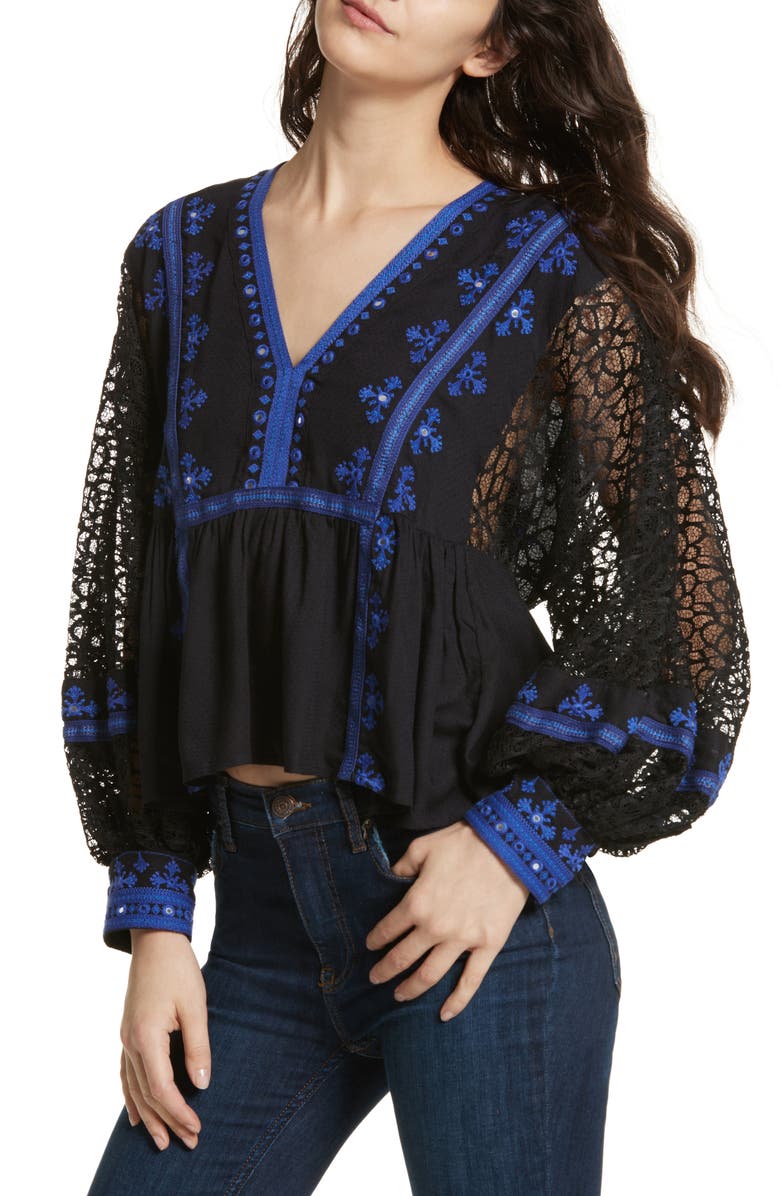 Free People Boogie All Night Blouse, Main, color,