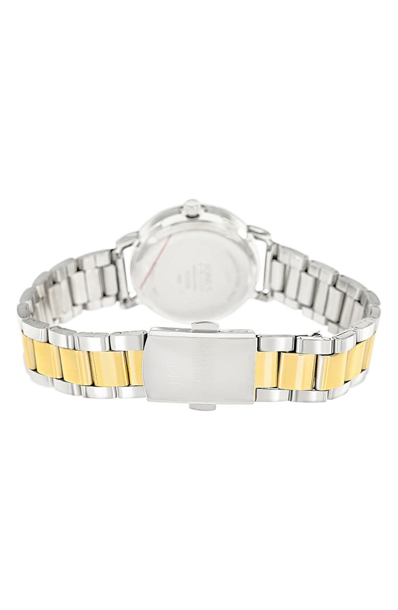 Jones New York Diamond Two-Tone Bracelet Watch, 30mm, Alternate, color, Silver