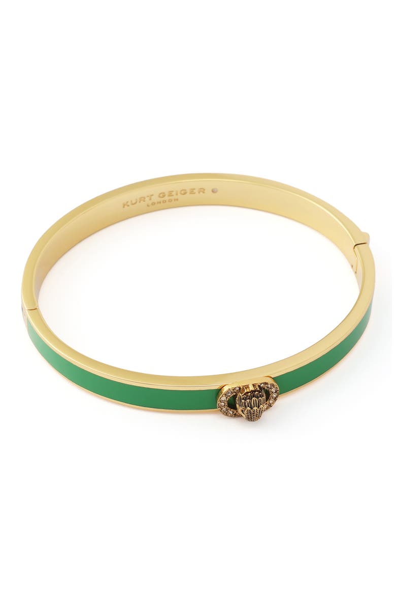 Chelsea Enamel Hinged Bangle, Alternate, color, GREEN