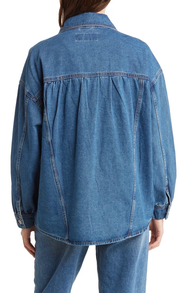 Circus NY by Sam Edelman Oversize Denim Trucker Jacket, Alternate, color, 