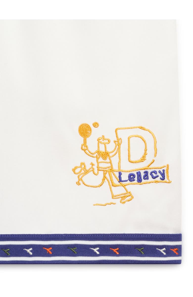 Diadora Legacy Embroidered Piqué Soccer Shorts, Alternate, color, Optical White