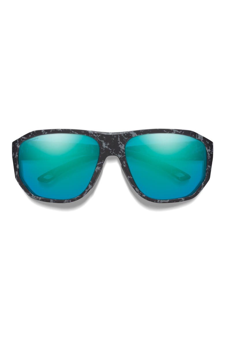 Outrigger 61mm ChromaPop™ Polarized Sunglasses, Main, color, MATTE ASH MARBLE / OPAL MIRROR