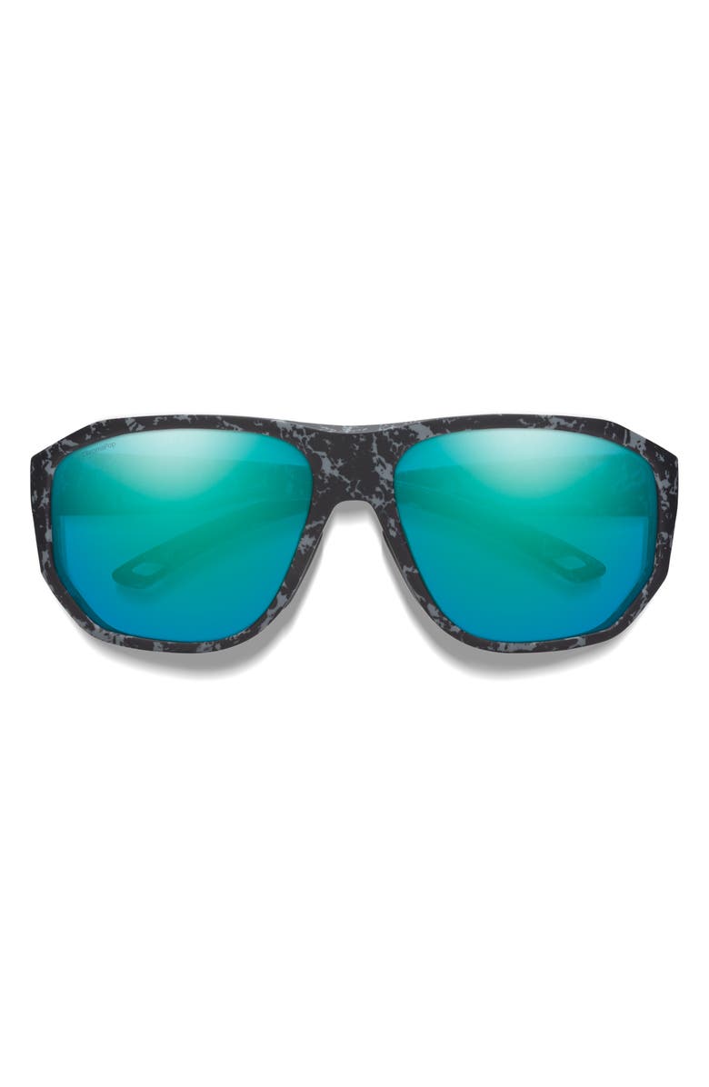 Smith Outrigger 61mm ChromaPop<sup>™</sup> Polarized Sunglasses, Main, color, Matte Ash Marble / Opal Mirror