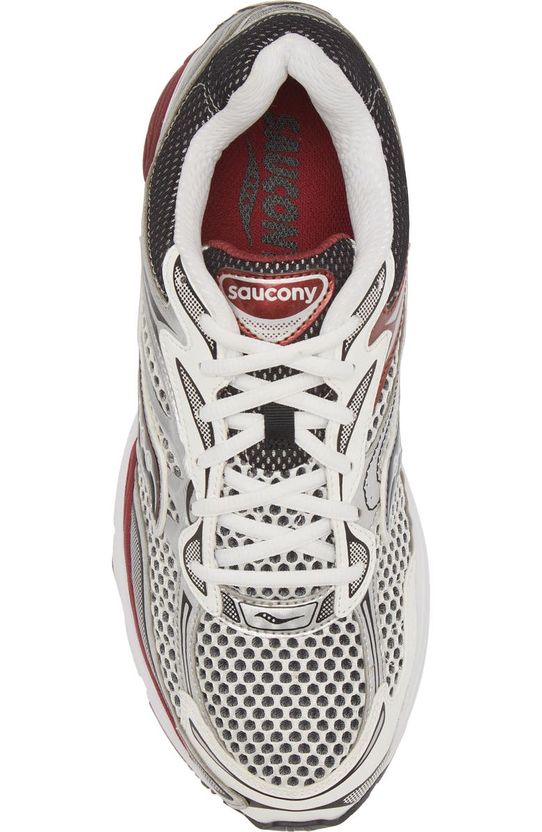 Saucony ProGrid Omni 9 Sneaker, Alternate, color, Silver/Red