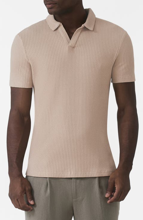 Elysee Slim Ribbed Revere Polo