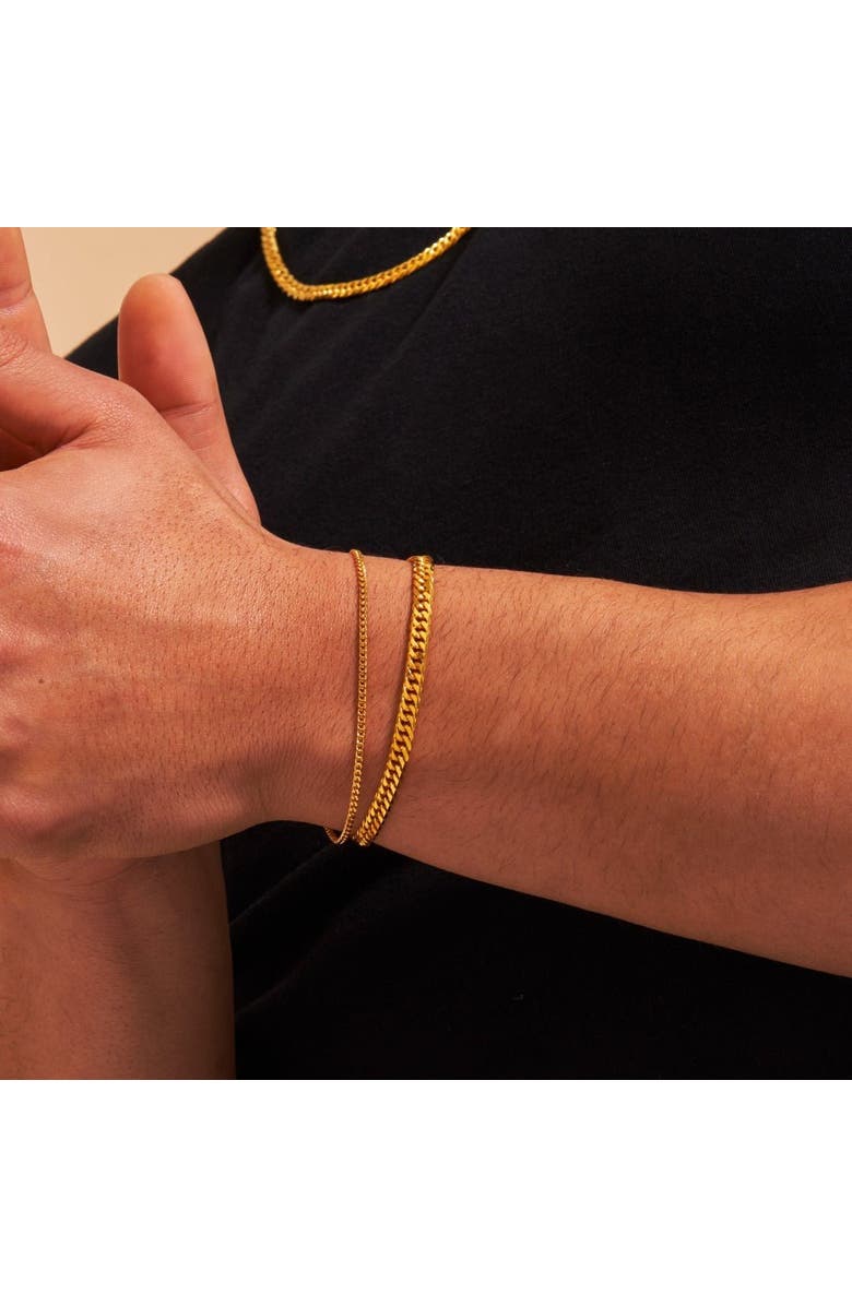 7879 Diamond Cut Curb Chain Bracelet, Alternate, color, Gold