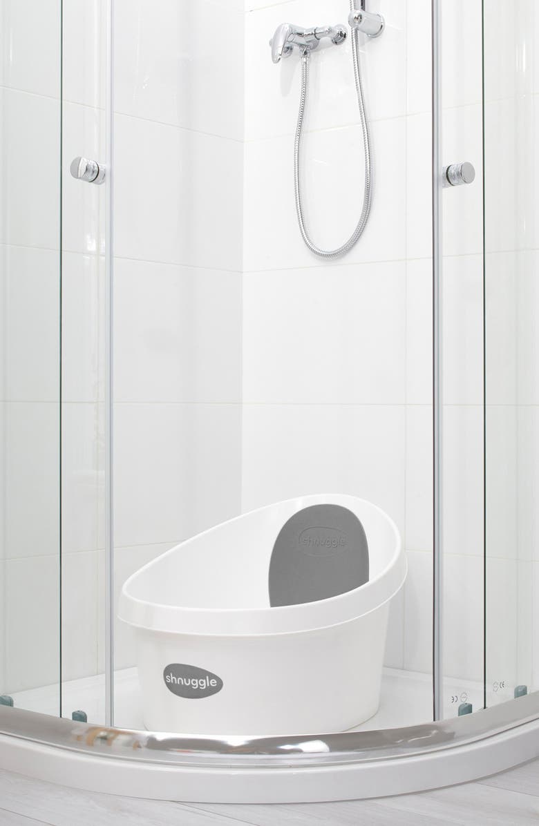 SHNUGGLE Toddler Bathtub, Alternate, color, White / Grey