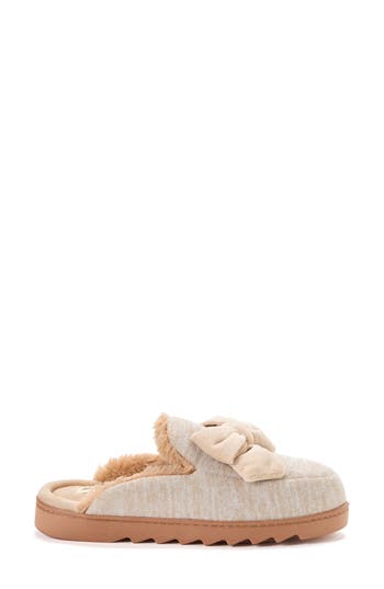 Dearfoams Harlee Knit Scuff Slipper In Oatmeal Heather