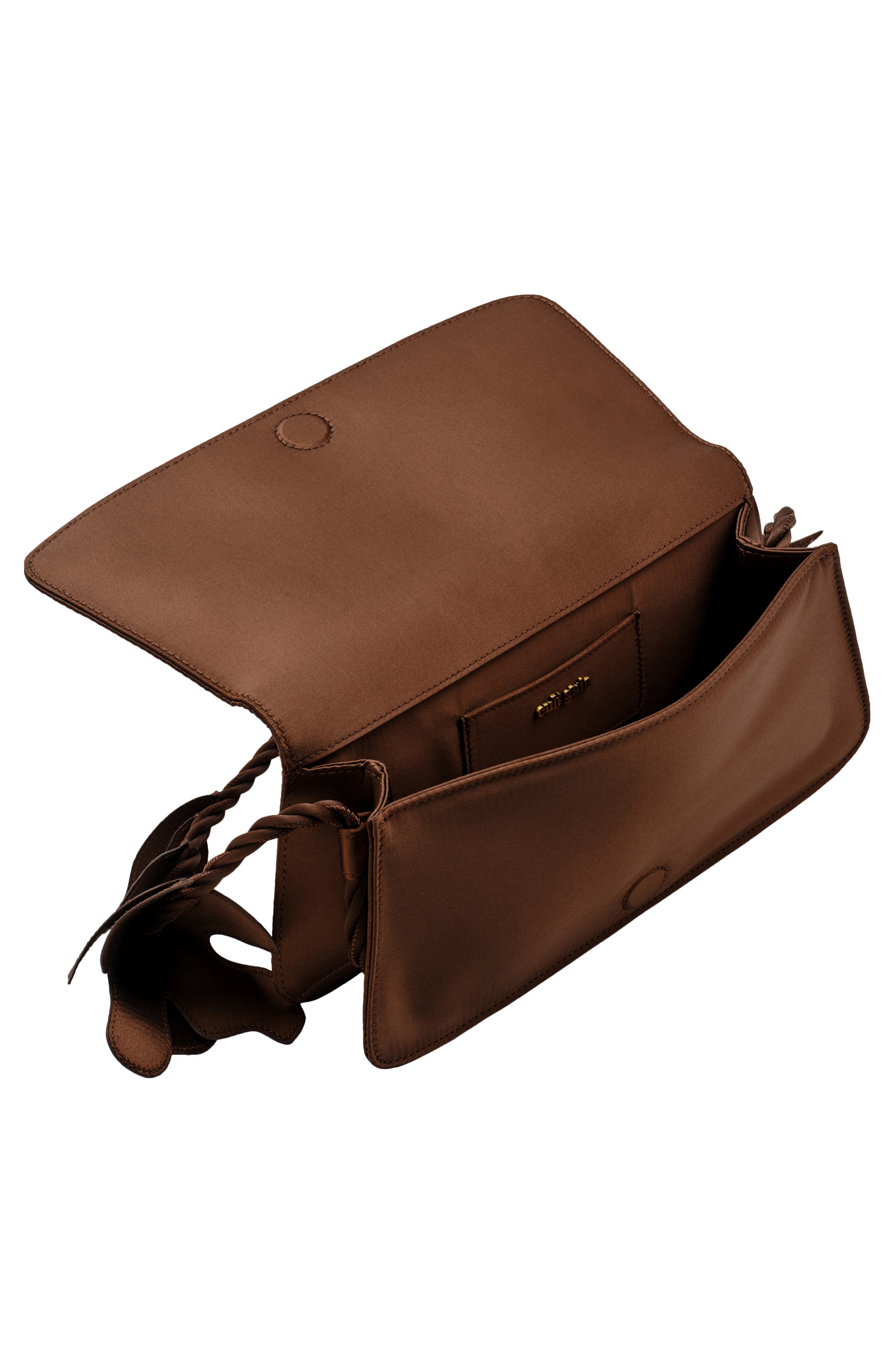Cult Gaia Cosette Satin Shoulder Bag, Alternate, color, Luwak