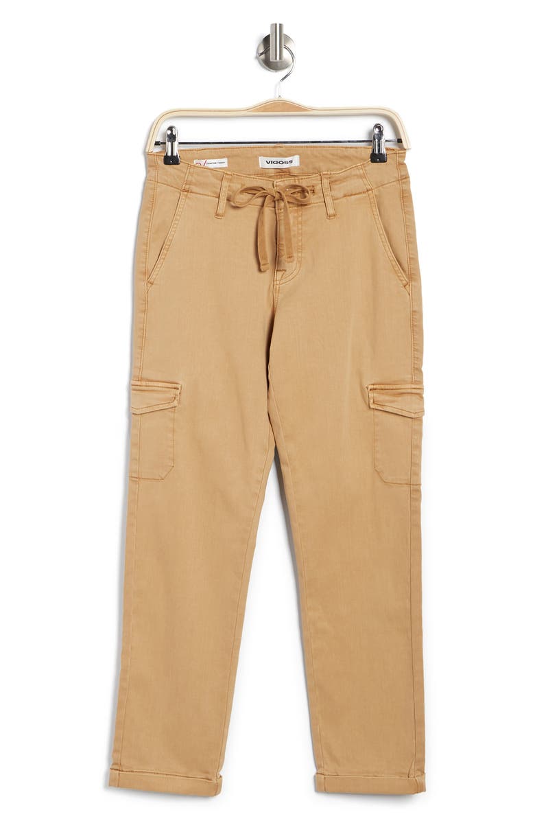Vigoss Tie Waist Roll Cuff Cargo Pants, Alternate, color, 
