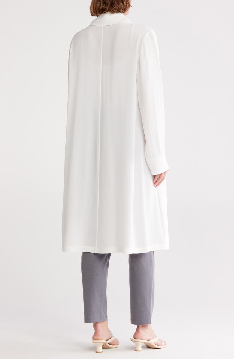 Eileen Fisher Silk Trench Coat, Alternate, color, Ivory