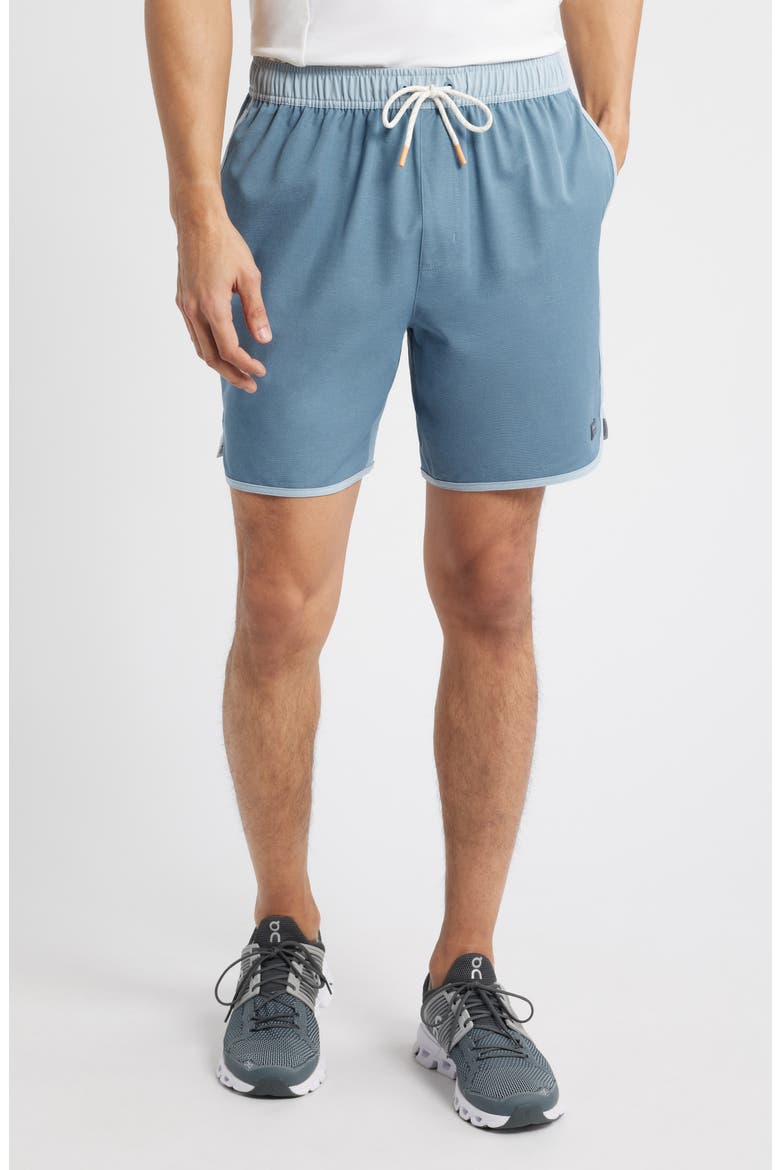 Reverb Water Resistant Hybrid Performance Shorts, Main, color, PACIFIC BLUE