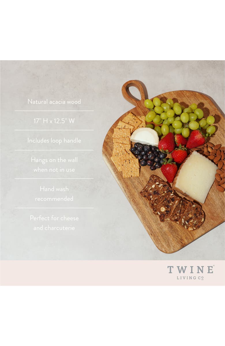 TWINE Large Acacia Loop Serve Board, Alternate, color, Wood