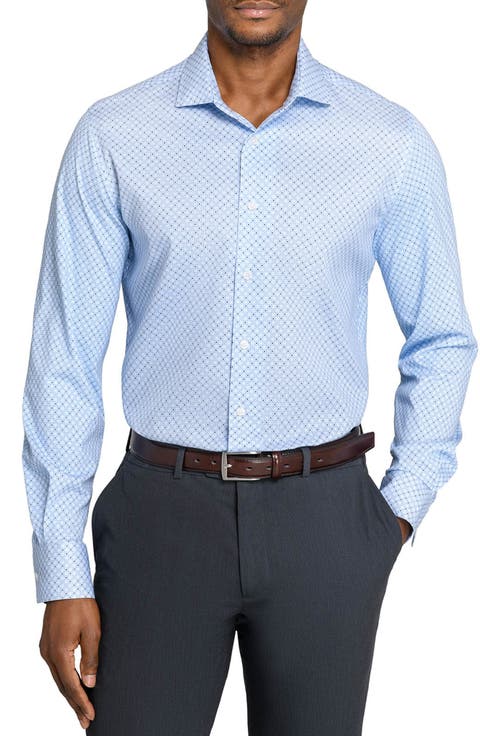Slim Fit Cross Geo Reworked Button-Up Shirt