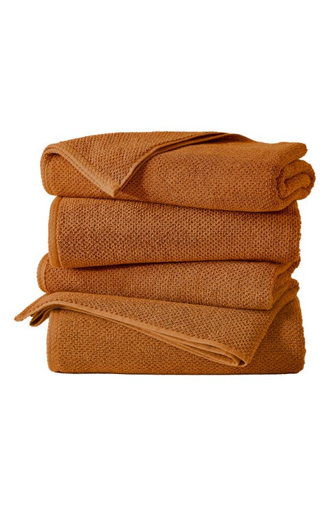 Cotton 4-Pack Textured Bath Towels