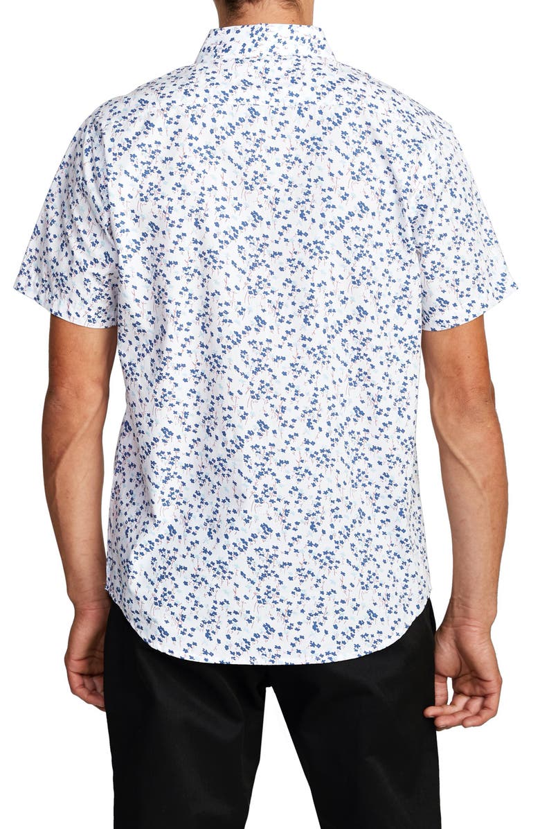 RVCA Eternal Floral Short Sleeve Button-Up Shirt, Alternate, color, 