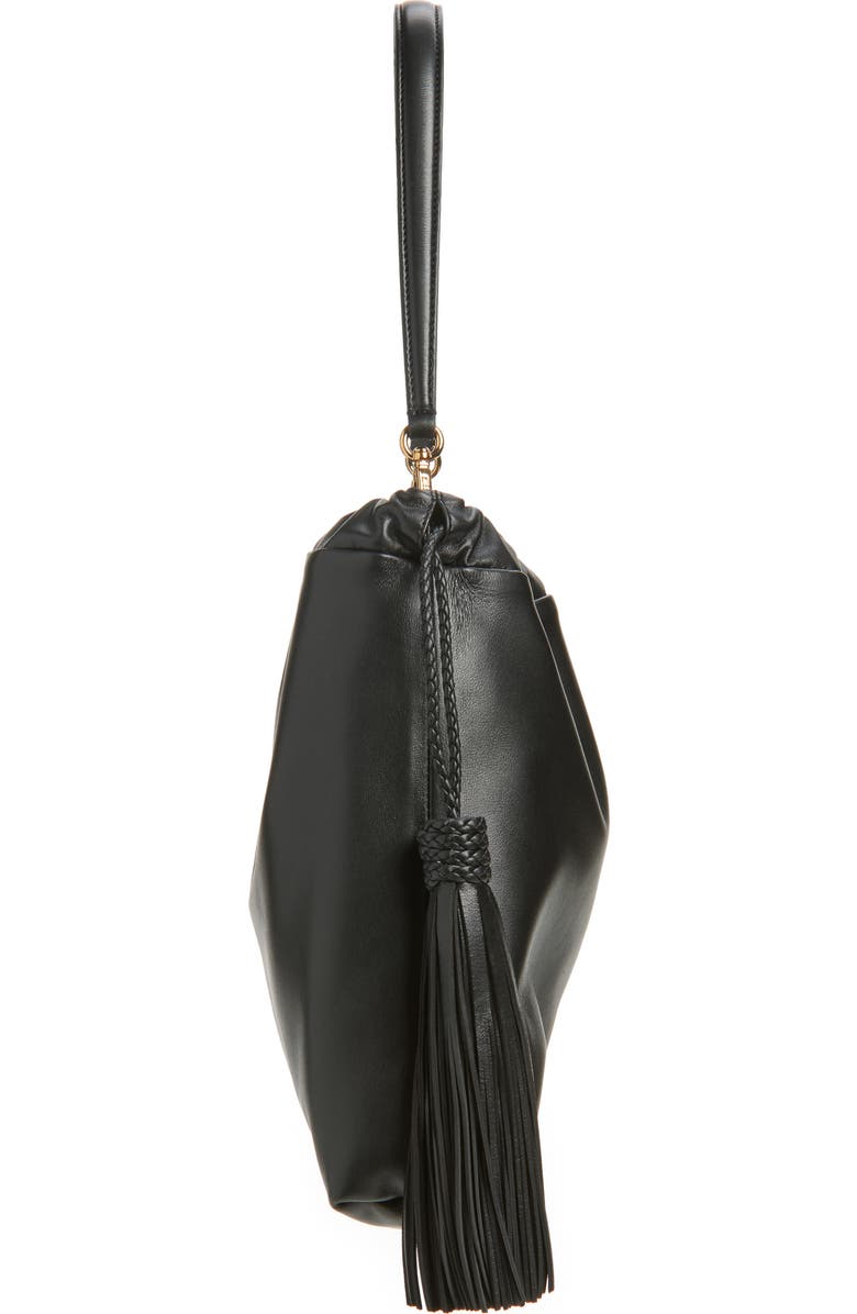 Etro Medium Kalispera Tassel Leather Shoulder Bag, Alternate, color, Black