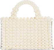 Olga Berg Sally Imitation Pearl Top Handle Bag