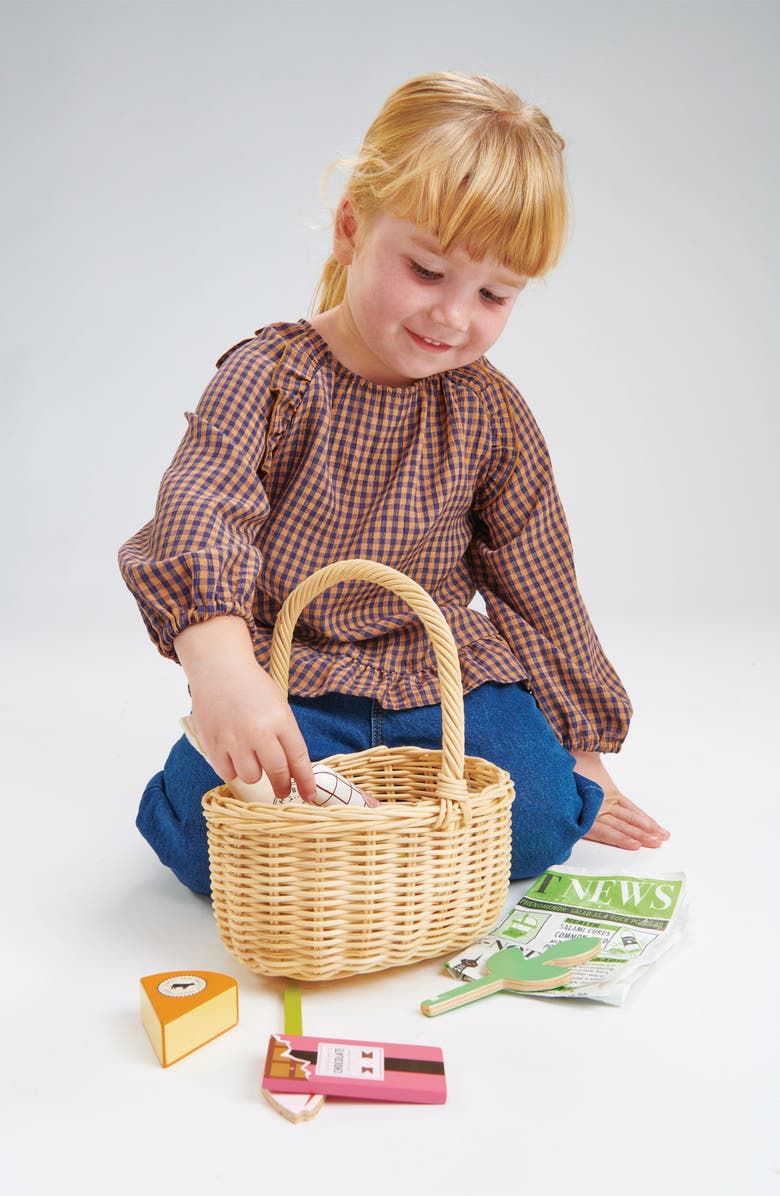 Tender Leaf Toys Wicker Shopping Basket, Alternate, color, Multi