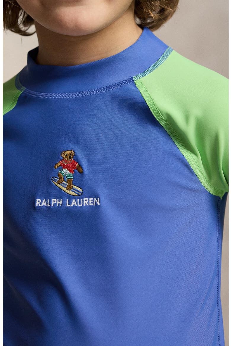 Kids' Long Sleeve Performance Rashguard, Alternate, color, BAI BLUE/ LIME