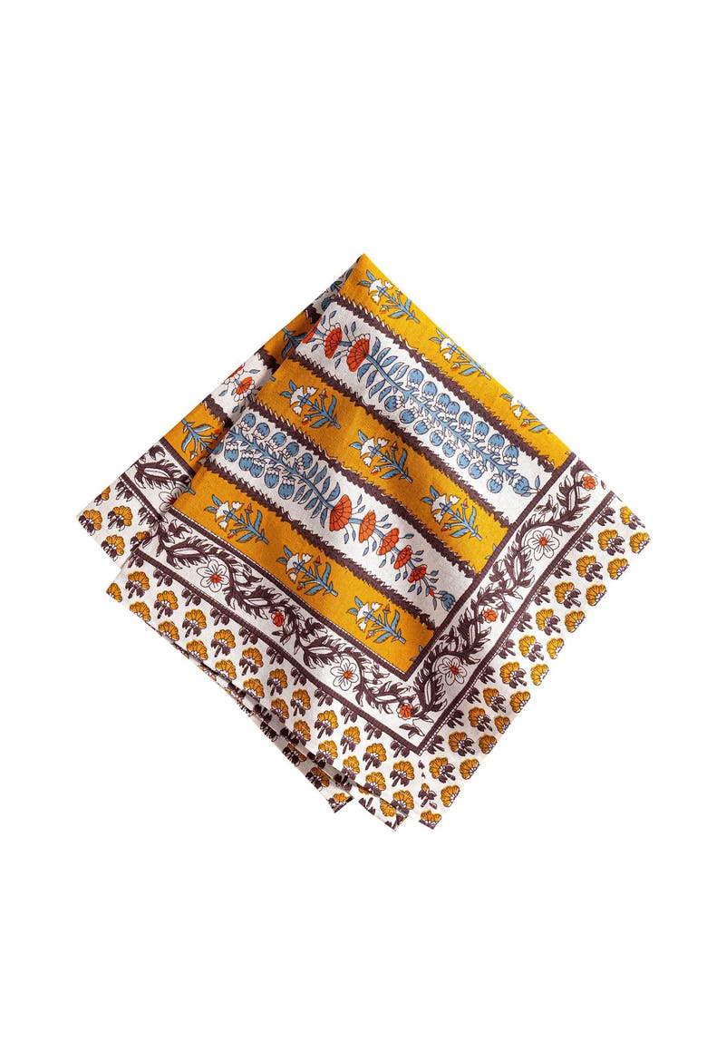 Provence Avignon Napkins, Alternate, color, Dijon/Blue 19" x 19"