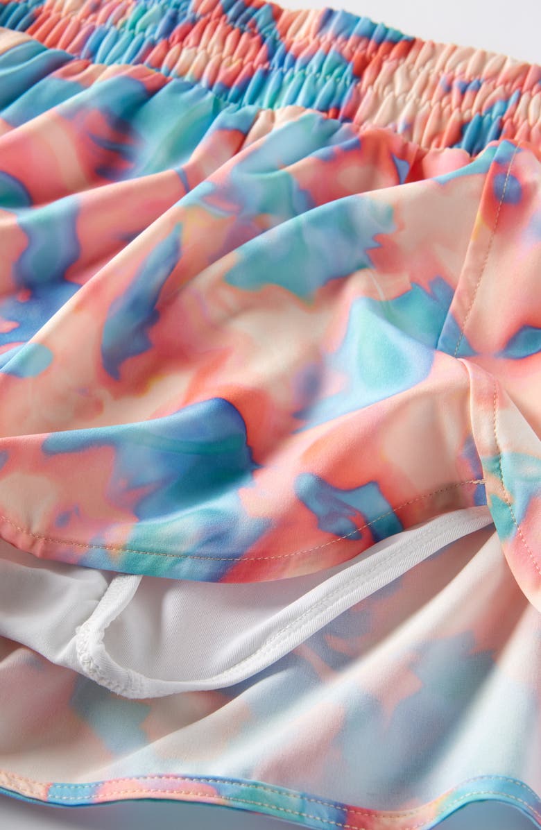 Zella Girl Kids' On Your Mark Shorts, Alternate, color, Coral Nectar Heat Wave