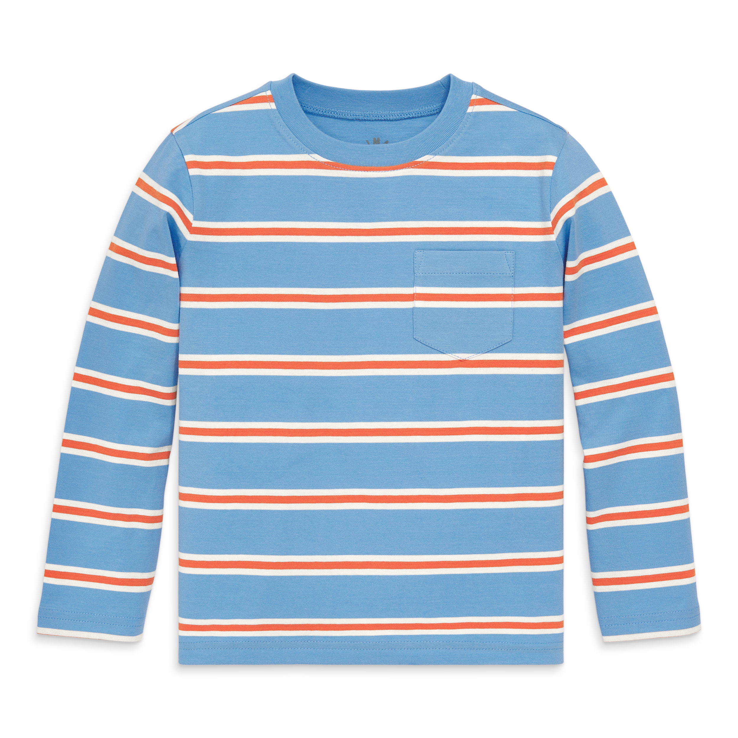 selected Cornflower Clementine Stripe