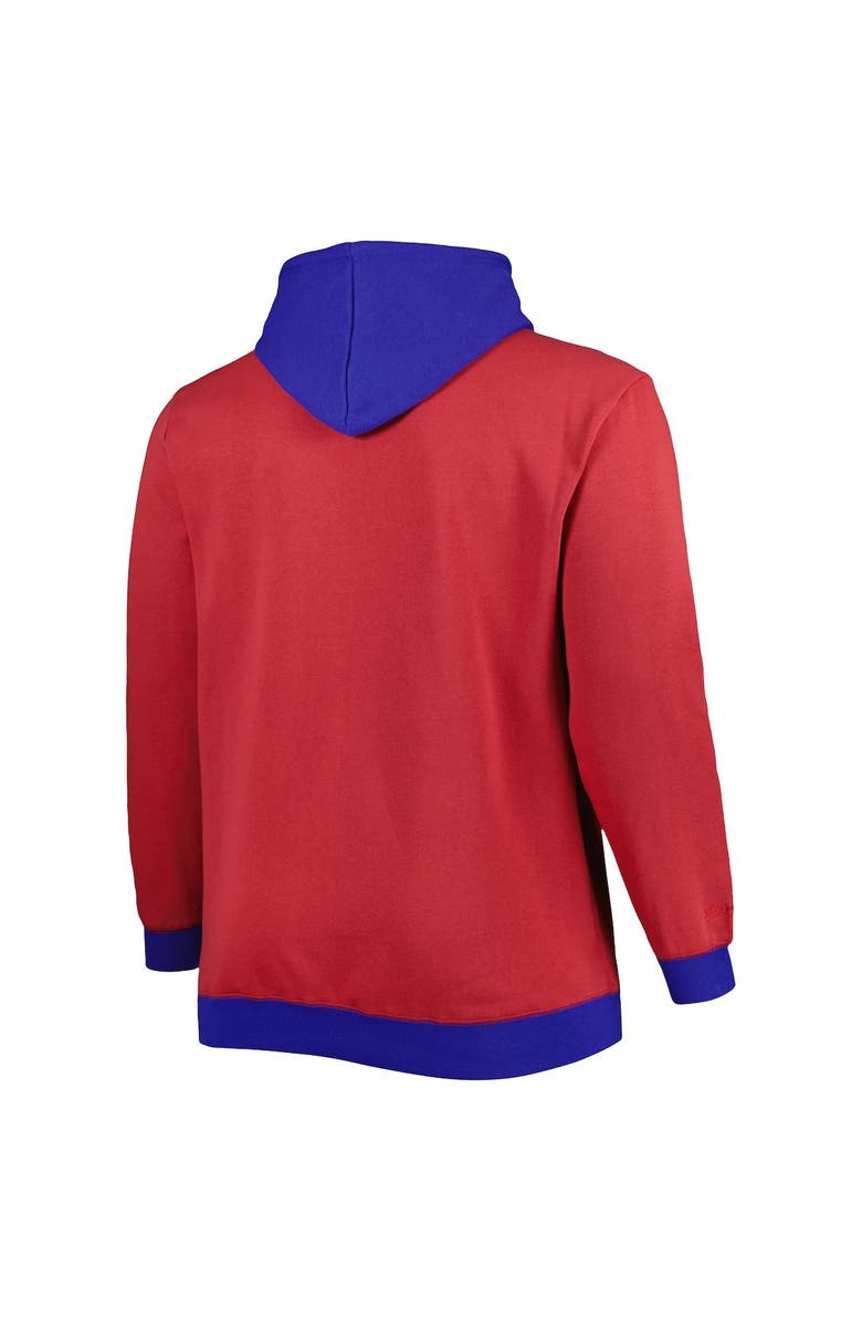 Mitchell & Ness Men's Mitchell & Ness Red/Royal Buffalo Bills Big & Tall Big Face Pullover Hoodie, Alternate, color, Red