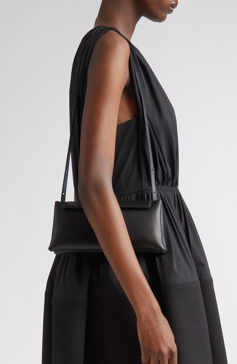 Ree Projects Elieze Leather Clutch, Alternate, color, Black