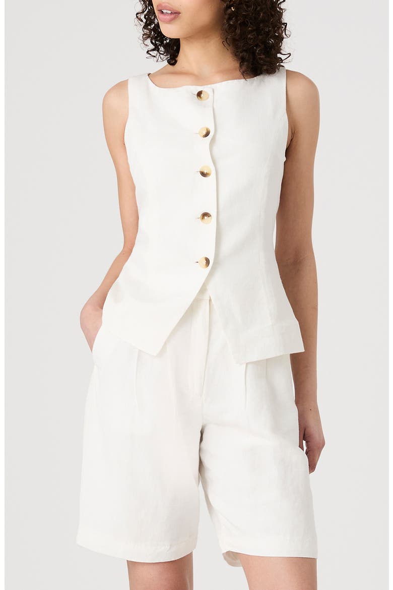 Cutaway Vest, Main, color, SUMMER WHITE
