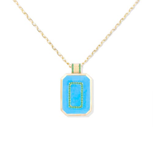 Campbell + Charlotte Spark Emerald Cut Pendant Necklace In Gold
