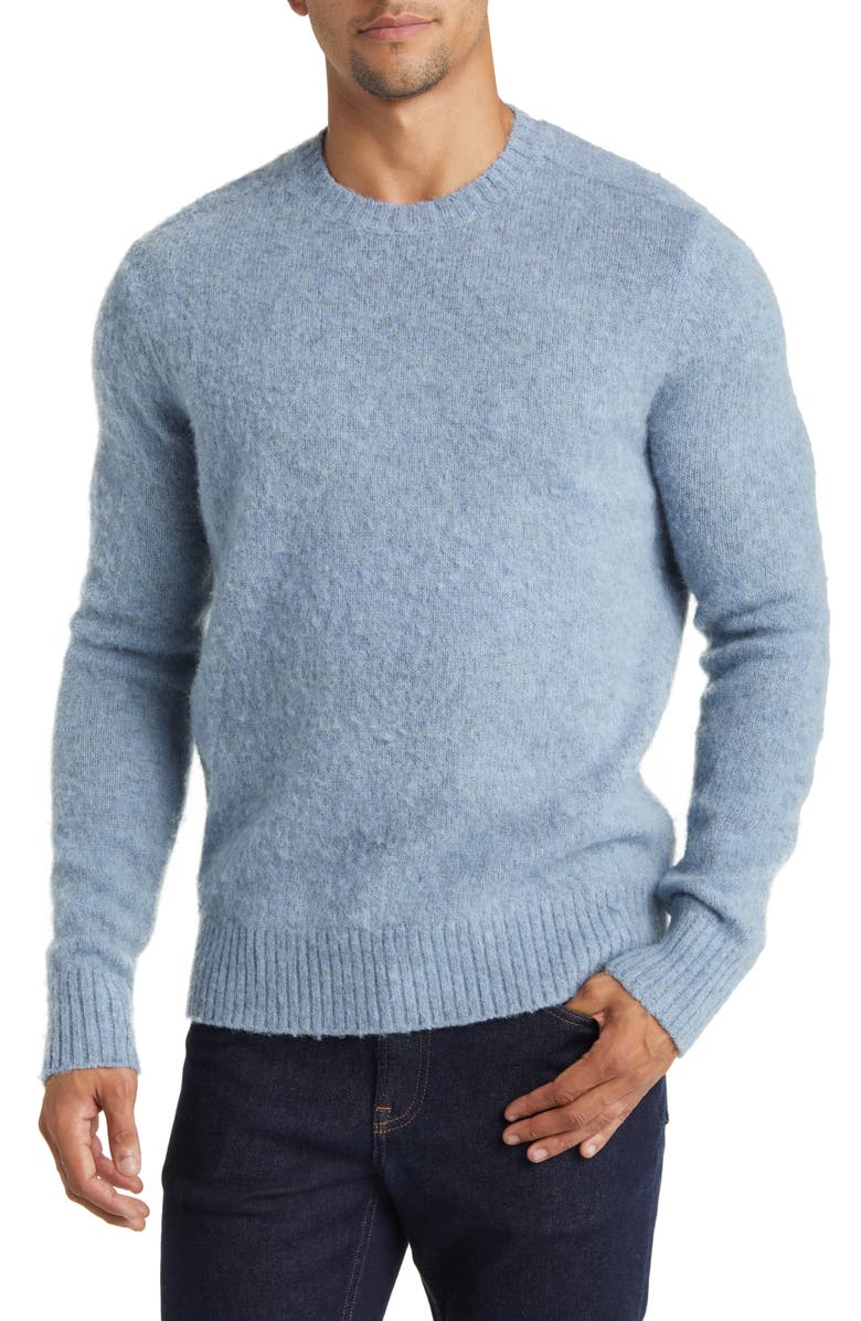 Brooks Brothers Shetland Crewneck Wool Sweater, Main, color,