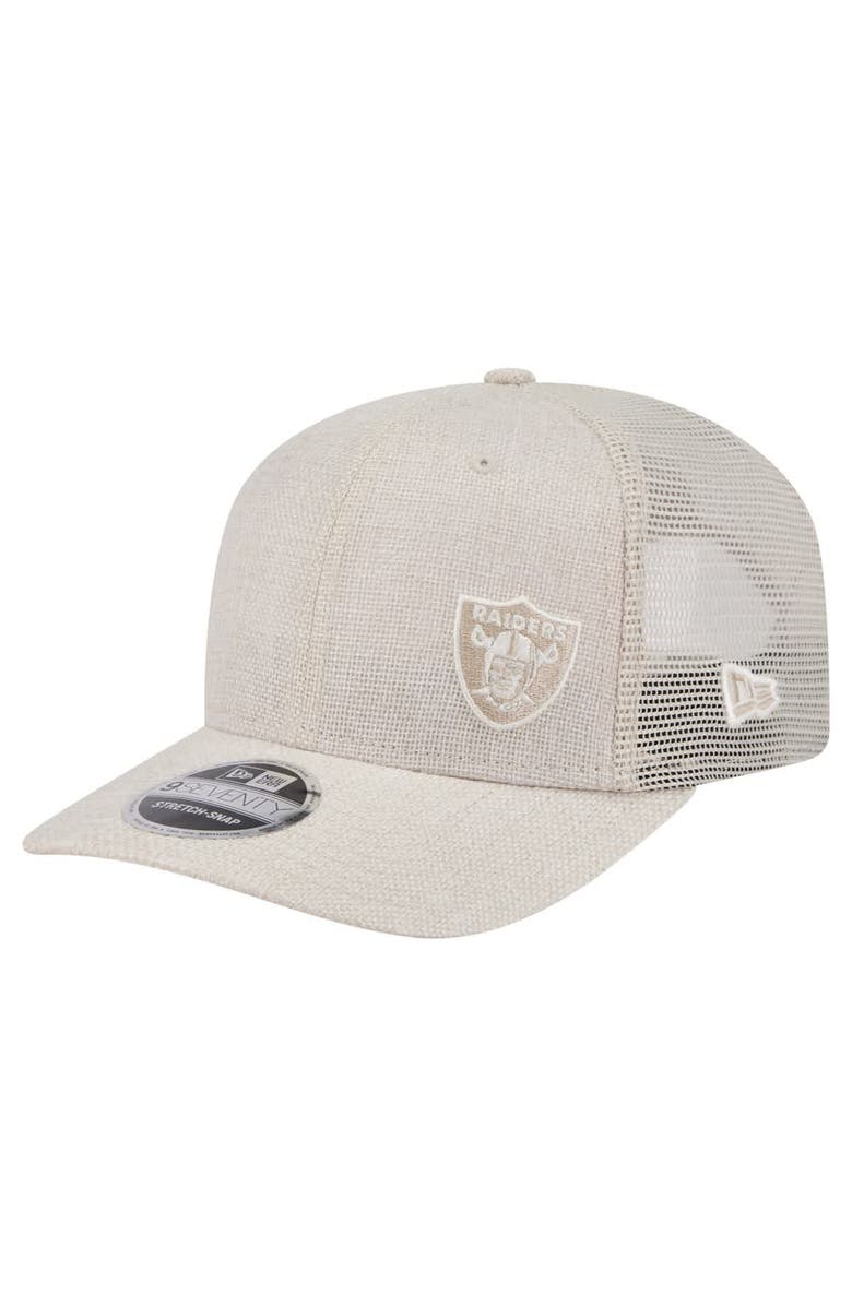 New Era Men's New Era Natural Las Vegas Raiders Flawless 9SEVENTY Stretch-Snap Hat, Main, color,