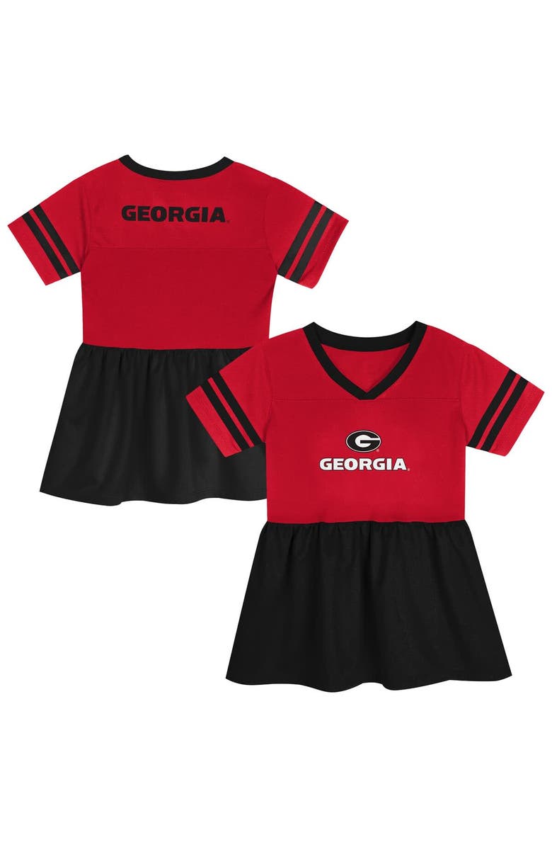 Outerstuff Girls Preschool Outerstuff Red/Black Georgia Bulldogs Stadium Lights Fashion Jersey Dress, Main, color, Red