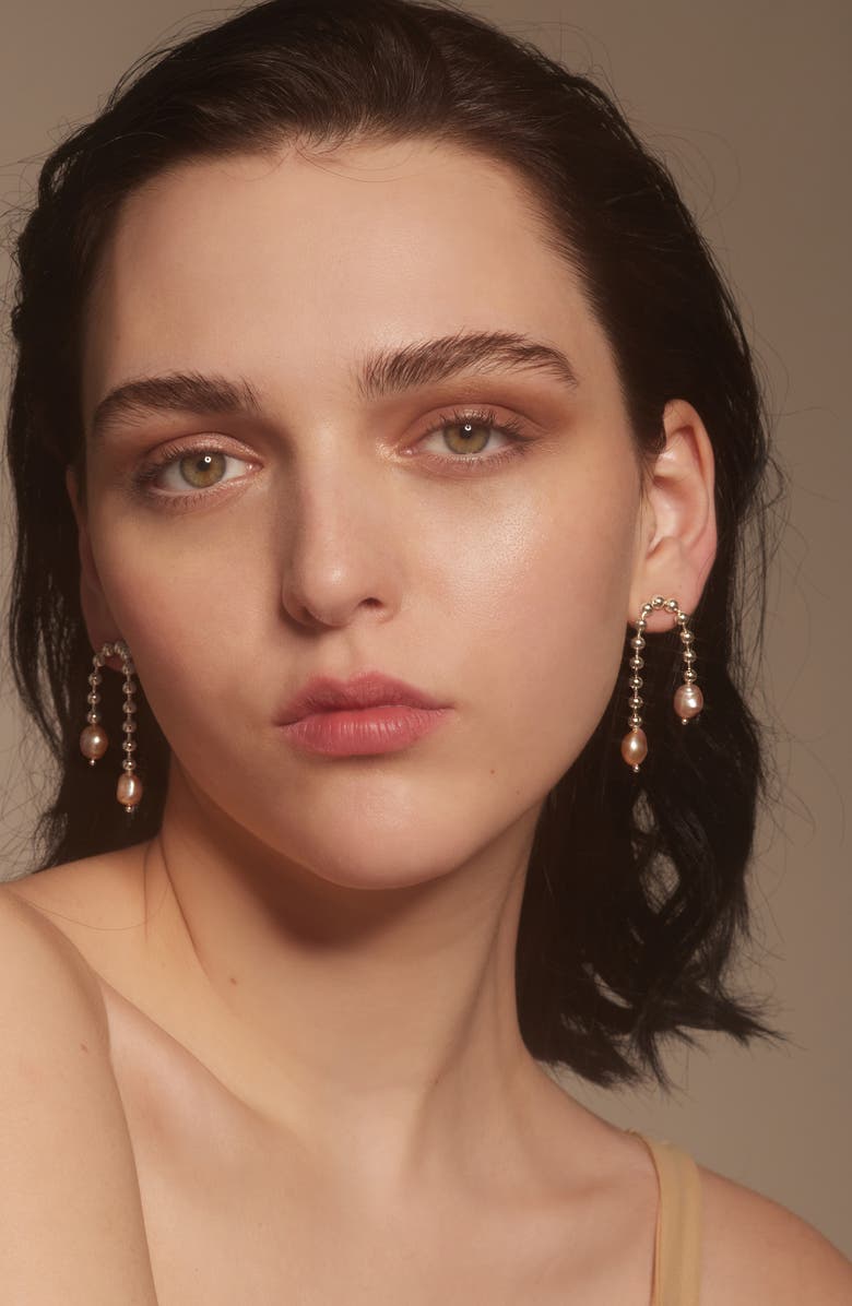 Lady Grey Frankie Pearl Drop Earrings, Alternate, color, Silver/ Pearl