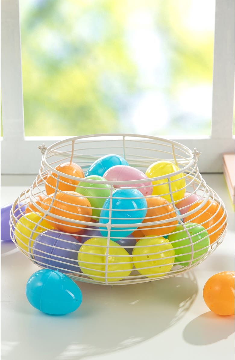 Glitzhome 90PK 2.25"H Easter Plastic Fillable Eggs in 6 Colors, 15 of Each, Alternate, color, Blue