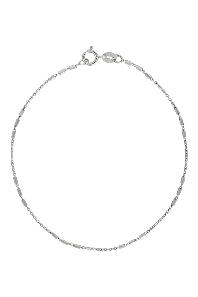 14K Gold Station Bracelet (Nordstrom Exclusive), Main, color, 14K WHITE GOLD