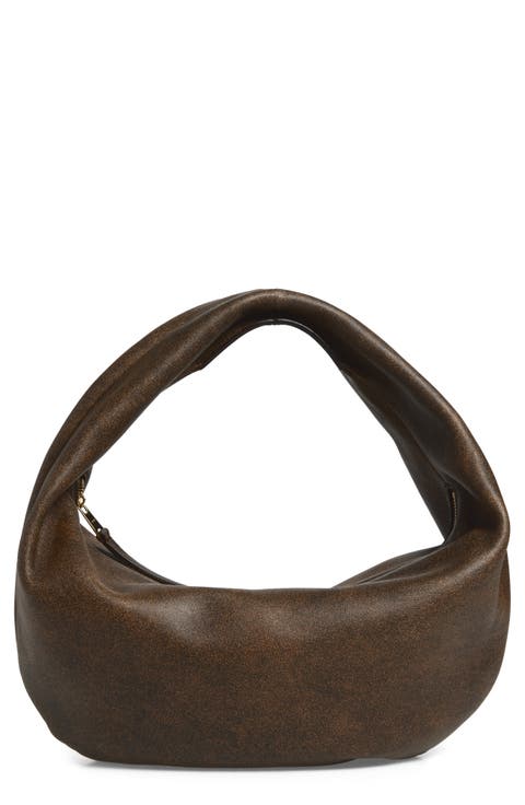 Medium Olivia Leather Hobo Bag